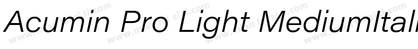 Acumin Pro Light MediumItalic字体转换